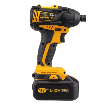 Винтоверт ударный аккумуляторный Denzel 26510 бесщеточный CID-IB-200 18В Li-Ion купить в Нижневартовске