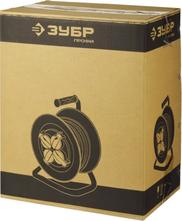 Удлинитель ЗУБР "ПРОФИ" на металл катушке, КГ 3х1,5кв мм, морозостойкий, 4 гнезда, IP44, макс мощность 3500Вт, 40м 55085-40 купить в Нижневартовске