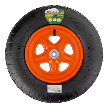 Колесо пневматическое Palisad «Звезда» 4.80/4.00-8 D380 мм, внутренний диаметр подшипника 12 мм, длина оси 80 мм, 689465 купить в Нижневартовске