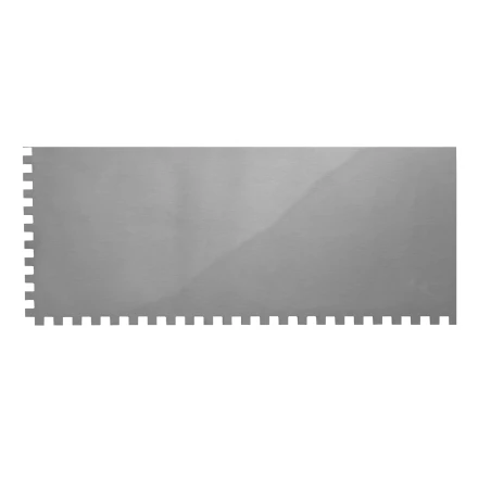 Гладилка из нержавеющей стали, 280 х 130 мм, зеркальная полировка, пластмассовая ручка, зуб 6 х 6 мм Matrix 86781 купить в Нижневартовске