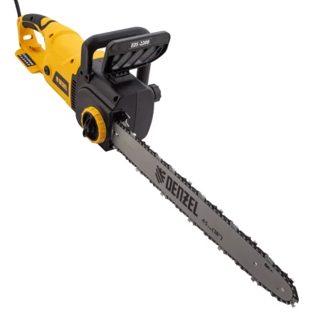Пила цепная электрическая Denzel EDS-2200 2.2 кВт продольная шина 45 см шаг 3/8 паз 1.3 мм 62 звена 95619 купить в Нижневартовске