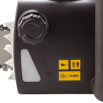 Пила цепная электрическая Denzel EDS-2200 2.2 кВт продольная шина 45 см шаг 3/8 паз 1.3 мм 62 звена 95619 купить в Нижневартовске