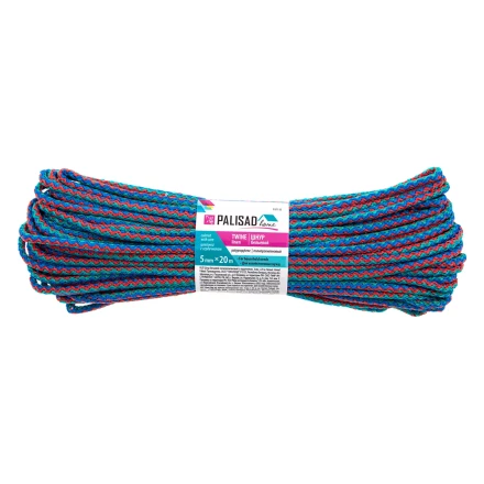 Шнур бельевой полипропиленовый с сердечником, 5 мм L 20 м, цветной, Home Palisad 937135 купить в Нижневартовске