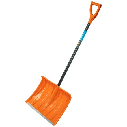 Лопата для уборки снега пластиковая Сибртех, 490х370х1350 мм, стальной черенок, усиленная 61667 купить в Нижневартовске