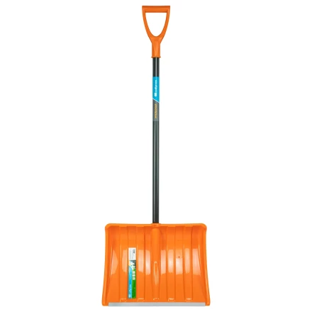 Лопата для уборки снега пластиковая Сибртех, 490х370х1350 мм, стальной черенок, усиленная 61667 купить в Нижневартовске
