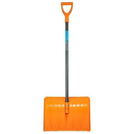 Лопата для уборки снега пластиковая Сибртех, 490х370х1350 мм, стальной черенок, усиленная 61667 купить в Нижневартовске