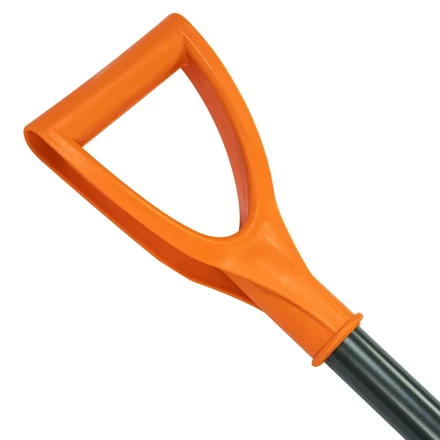 Лопата для уборки снега пластиковая Сибртех, 490х370х1350 мм, стальной черенок, усиленная 61667 купить в Нижневартовске