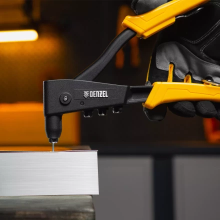 Заклепочник ручной, 255 мм Denzel, литой, усиленный, заклепки 2,4-3,2-4,0-4,8 мм 40441 купить в Нижневартовске