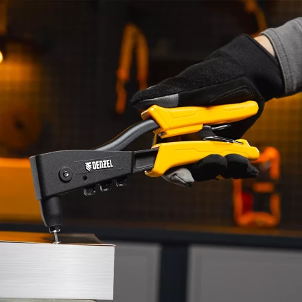 Заклепочник ручной, 255 мм Denzel, литой, усиленный, заклепки 2,4-3,2-4,0-4,8 мм 40441 купить в Нижневартовске