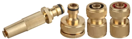 Набор GRINDA "EXPERT" поливочный латунный: наконечник регулируемый, 2 соединителя, адаптер внешний 8-427247_z01 купить в Нижневартовске