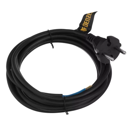 Шнур сетевой Denzel Energy Series, ПВС, 3 м, 2 x 1 мм, с неразборной вилкой, черный, 3 м, 37665 купить в Нижневартовске