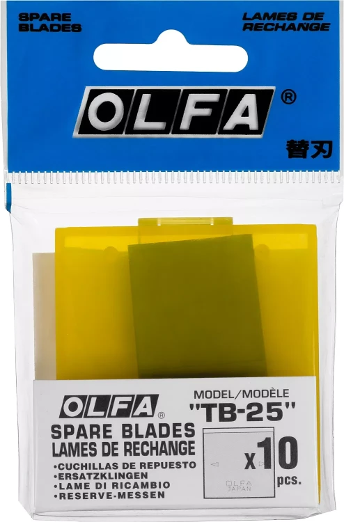Лезвие OLFA специальное, для скребка "TB-25", 4-х стороннее лезвие с 3-мя типами режущей кромки, 25 мм / 10 шт OL-TB-25 купить в Нижневартовске