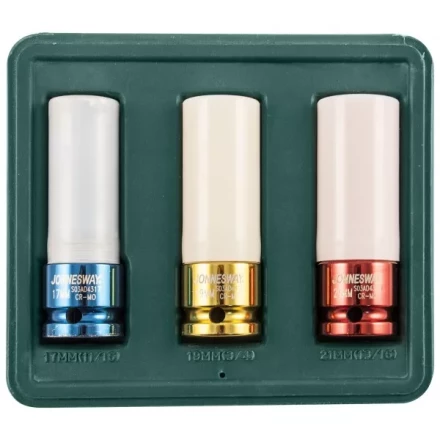 Набор головок торцевых ударных глубоких для дисков  1/2"DR 17-21мм  Jonnesway S03AD4303S 47494 купить в Нижневартовске