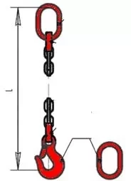 Строп цепной одноветвевой 1СЦ 12.5 т  L=5.5 м 8 кл купить в Нижневартовске