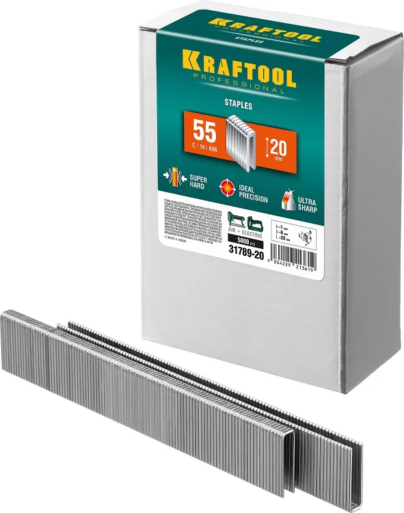 Скобы тип 18GA (55 / 90 / C) 5000 шт 31789-20 купить в Нижневартовске