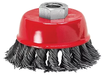 Щетка для УШМ, 125 мм, М14, "чашка", крученая металлическая проволока  MATRIX 74627 купить в Нижневартовске