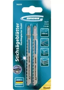 НАБОР ПОЛОТЕН ДЛЯ ЭЛЕКТРОЛОБЗИКА ПО ДЕРЕВУ 2ШТ (T101B+T101BR) GROSS 78255 купить в Нижневартовске