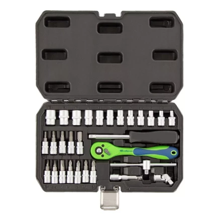 Набор инструментов 29 предметов, CrV, 1/4" Сибртех 13523 купить в Нижневартовске