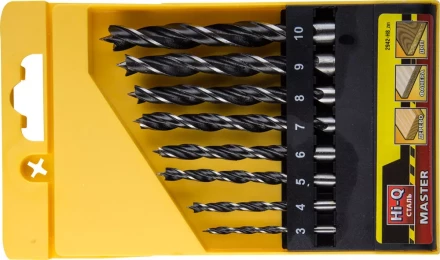 Набор сверл спиральных по дереву "M-type", 8шт(d=3-10мм), М-образная заточка, сталь HCS, STAYER Professional 2942-H8 2942-H8_z01 купить в Нижневартовске