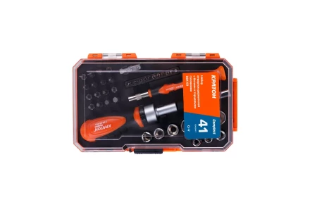 Набор отверток-держателей с битами и торцевыми головками Кратон Complect SSK-03, 41 пр. в кейсе 2 09 05 003 купить в Нижневартовске