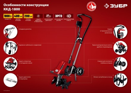 Культиватор электрический ККД-1800 серия МАСТЕР купить в Нижневартовске