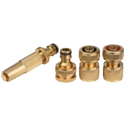 Набор GRINDA полив латун: наконечник, 2 соединителя, адаптер 1/2"-3/4", 4предм 8-427246 купить в Нижневартовске