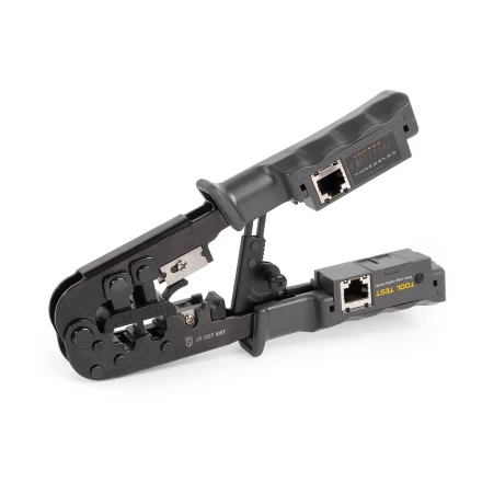 Кримпер многофункциональный КВТ JT-02T с 2 встроенными модулями для обжима RJ-45, RJ-12, RJ-11 (89229) купить в Нижневартовске