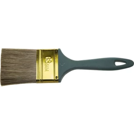 Кисть ЗУБР "КП-14" плоская, смешанная щетина, пластмассовая рукоятка, 63мм 4-01014-063 купить в Нижневартовске