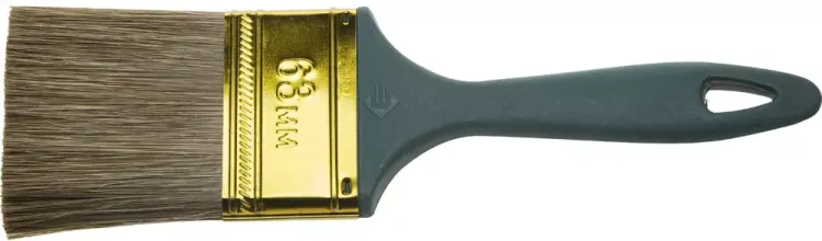 Кисть ЗУБР "КП-14" плоская, смешанная щетина, пластмассовая рукоятка, 63мм 4-01014-063 купить в Нижневартовске