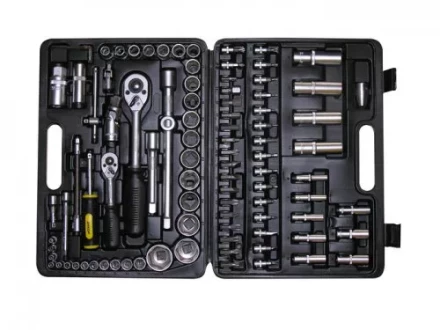 Набор головок торцевых 1/2 и 1/4 93 предмета пластиковый кейс 57060 купить в Нижневартовске