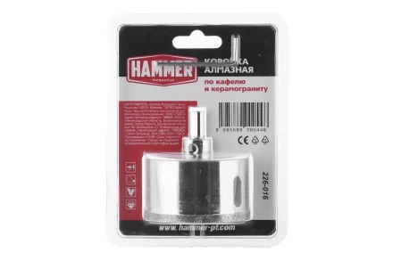 Коронка алмазная HAMMER Ф68мм HEX (DHS 68.0*65/5) купить в Нижневартовске