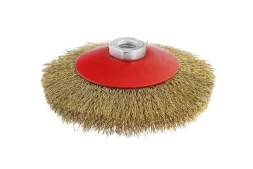 Кордщетка HAMMER тарелка 115мм для УШМ гофрированная латунированная сталь (207-107)