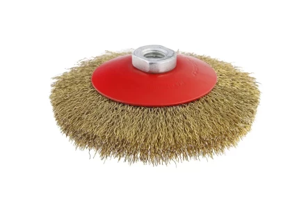 Кордщетка HAMMER тарелка 115мм для УШМ гофрированная латунированная сталь (207-107) купить в Нижневартовске