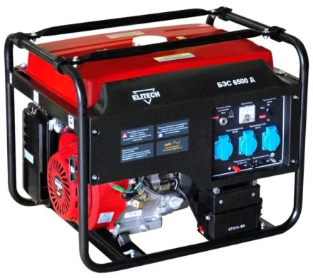 Бензогенератор Elitech БЭС 6500 Д +Аккумулятор купить в Нижневартовске