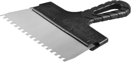 Шпатель ЗУБР "МАСТЕР" ФАСАДНЫЙ, нержавеющее полотно, 200мм, зуб 6х6мм 10078-20-06 купить в Нижневартовске