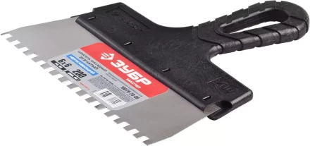 Шпатель ЗУБР "МАСТЕР" ФАСАДНЫЙ, нержавеющее полотно, 200мм, зуб 6х6мм 10078-20-06 купить в Нижневартовске