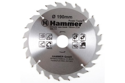Диск пильный твердосплавный HAMMER Ф190х30мм 24зуб. купить в Нижневартовске