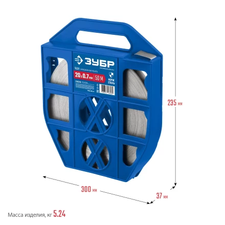 ЗУБР БДЛ, 20 x 0.7 мм, 50 м, бандажная лента нержавеющая, Профессионал (310243) купить в Нижневартовске