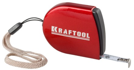 Рулетка KRAFTOOL, компактная, автостоп, цельнометрический корпус, с ремешком, 2мх8мм 34149-02 купить в Нижневартовске