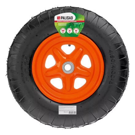 Колесо пневматическое Palisad «Звезда» 4.80/4.00-8 D380 мм, внутренний диаметр подшипника 20 мм, 689575 длина оси 80 мм купить в Нижневартовске