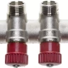 Коллектор GENERAL FITTINGS для горячей воды, вентили, никелированная латунь, вход 3/4" - 4 выхода 1/2" 51046-3/4-1/2-HT4 купить в Нижневартовске