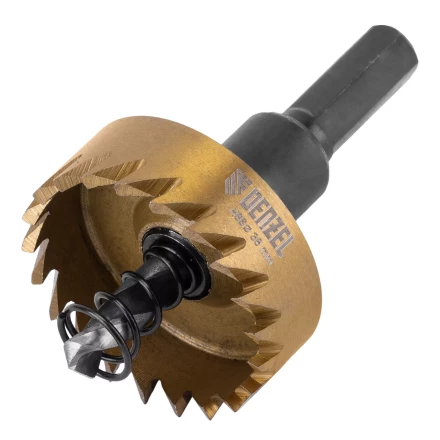 Коронка по металлу HSS, 38 мм, нитридтитановое покрытие Denzel 724111 купить в Нижневартовске