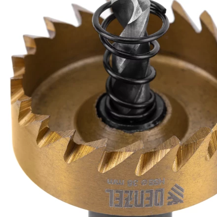 Коронка по металлу HSS, 38 мм, нитридтитановое покрытие Denzel 724111 купить в Нижневартовске