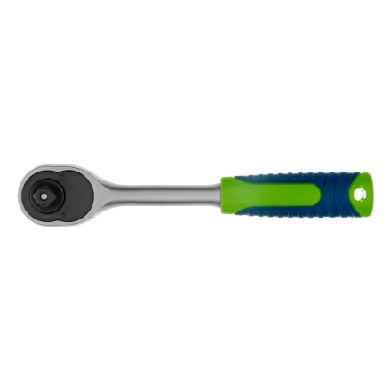 Ключ-трещотка 3/8", 45 зубьев, с быстрым сбросом, матовый хром Сибртех 14022 купить в Нижневартовске