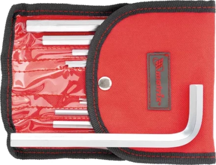 Набор ключей шестигранных имбусовых HEX, 1,5–12 мм, CrV,  10 шт., короткие,  сатин., чехол  MATRIX 12309 купить в Нижневартовске