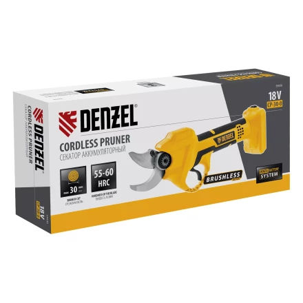 Секатор аккумуляторный Denzel CP-30-0, 18В Li-Ion 59436 купить в Нижневартовске