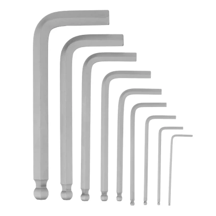 Набор ключей имбусовых, HEX, 1,5-10 мм, CrV, 9 шт., с шаром Сибртех 123627 купить в Нижневартовске