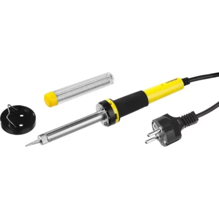 Паяльник с двухкомпонентной рукояткой и долговечным жалом, STAYER "PROFI" PROTerm, 55300-60, в комплекте (припой и подставка), 60 Вт, конус 55300-60 купить в Нижневартовске