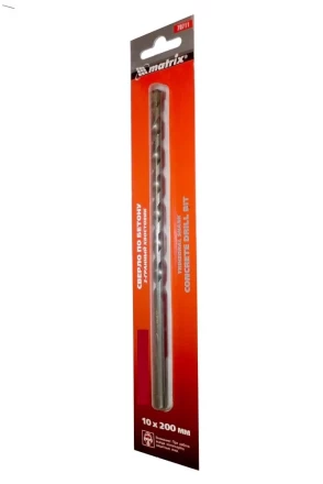 Сверло по бетону, 10 х 200 мм, 3-гранный хвостовик  MATRIX 70711 купить в Нижневартовске