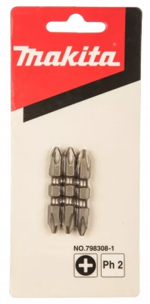 Биты Makita PH2 45мм 3шт, 2-х сторонние (798308-1) купить в Нижневартовске